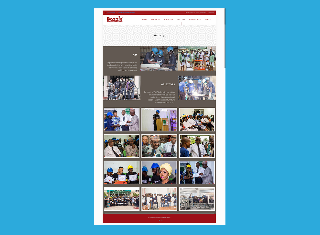 Dazzle Carpentry Training Logo Graphics Design